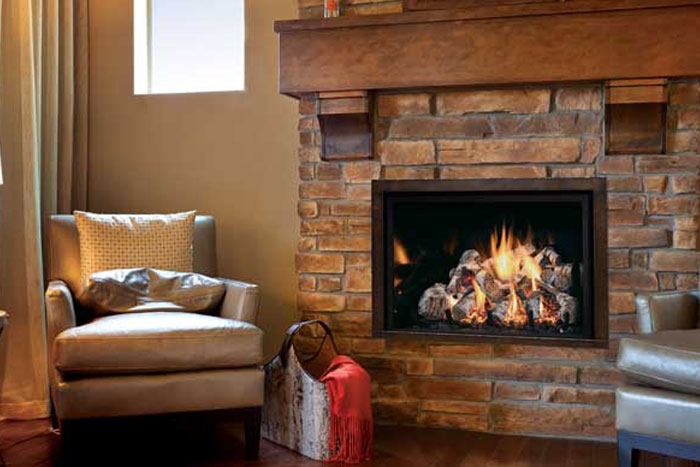 gas fireplace in cozy living room