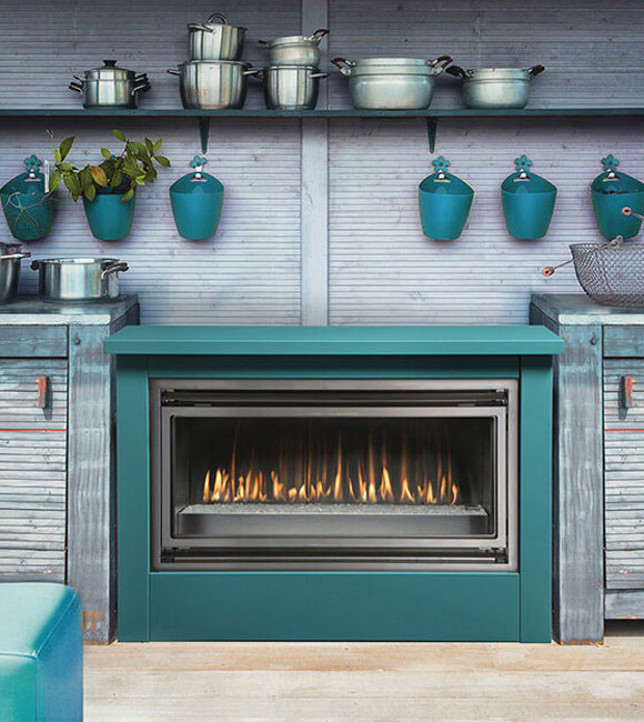 montigo modern residential single sided fireplace