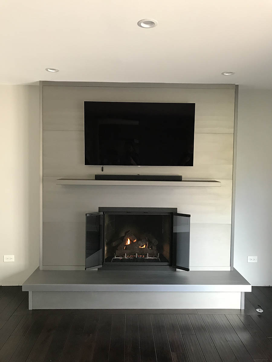 installation of fireplace doors